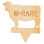 TableCraft Products 13111 - Cow-Shape Steak Markers "M-RARE", 1.25" X 0.1" X 1.375"