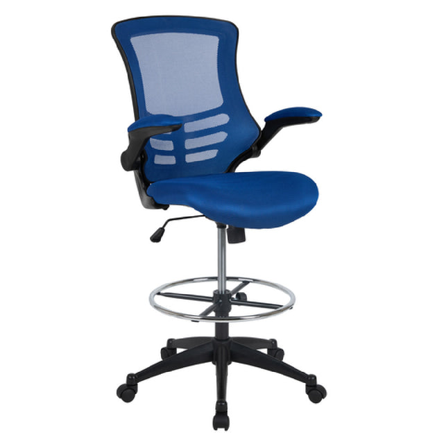 Flash Furniture BL-X-5M-D-BLUE-GG Swivel Drafting Chair 43-1/4" To 50-3/4" Adjustable Height