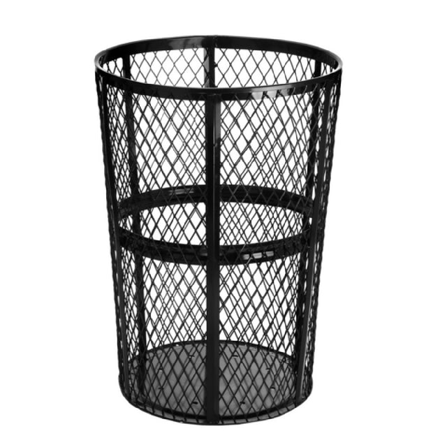 Alpine Industries ALP473-48-BLK Trash Container Outdoor 48 Gallon