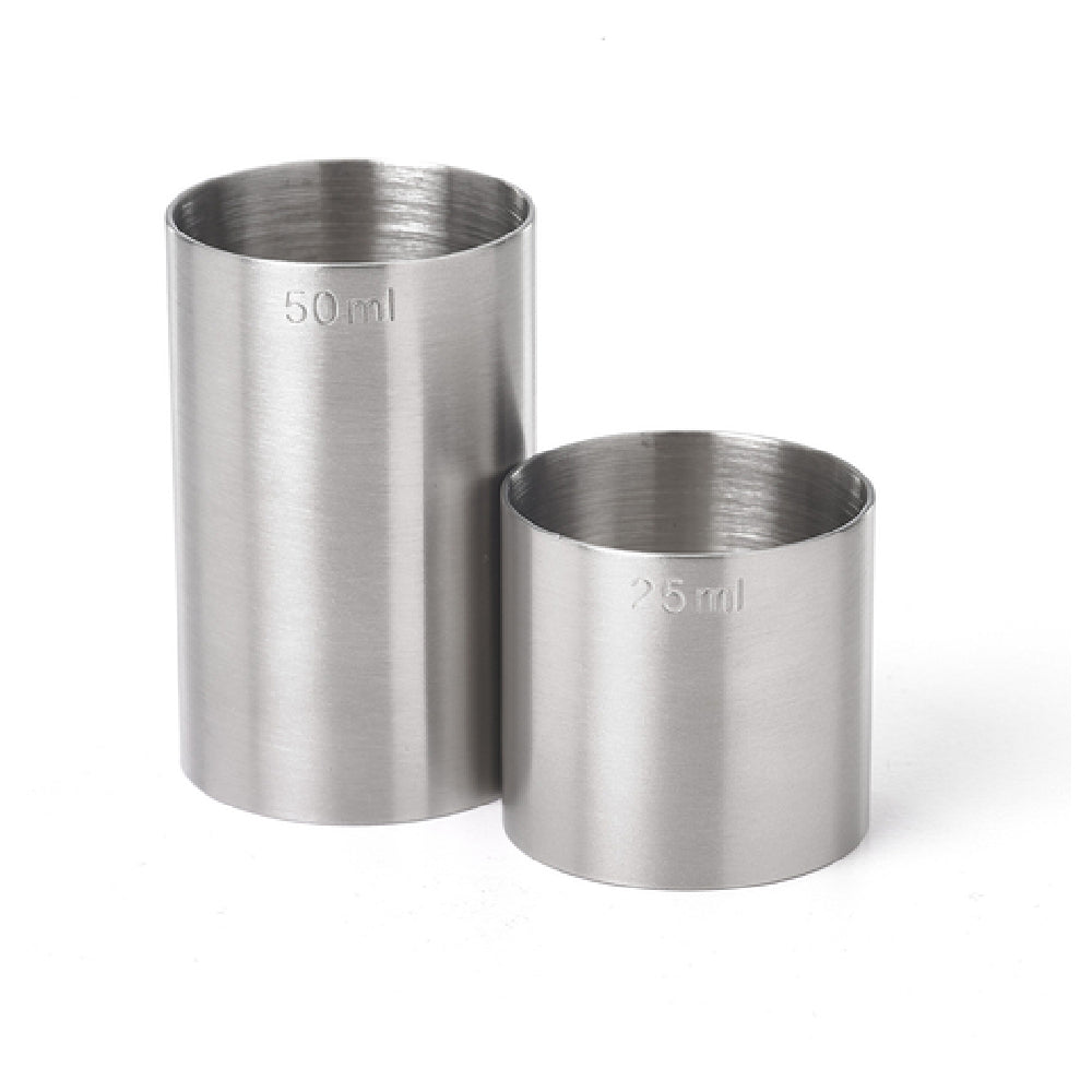 Mercer Culinary M37094 Barfly® Thimble Measure Set 2-piece Includes (1) Each: 25 Ml. (0.84 Oz.) & 50 Ml. (1.69 Oz.)