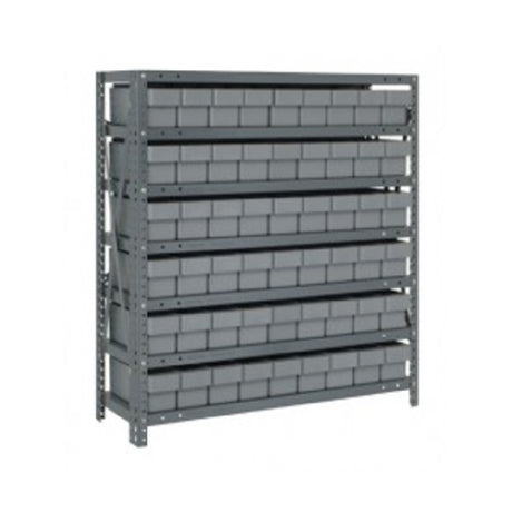 Quantum 1839-604_BLUE - Shelving Unit, 18"D X 36"L X 39"H, Heavy Duty
