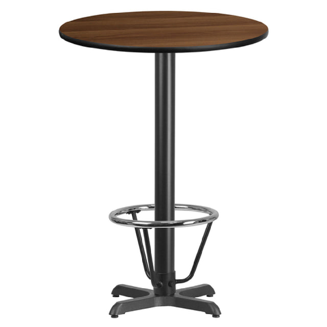 Flash Furniture XU-RD-30-WALTB-T2222B-3CFR-GG Table 30" Dia. X 43-1/8"H Bar Height