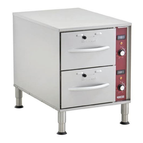 Hubert 95678 - Kratos Drawer Warmer, Double Drawer, Free Standing