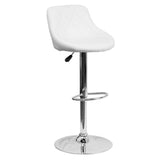 Flash Furniture CH-82028A-WH-GG Swivel Bar Stool Adjustable Height Contemporary Style