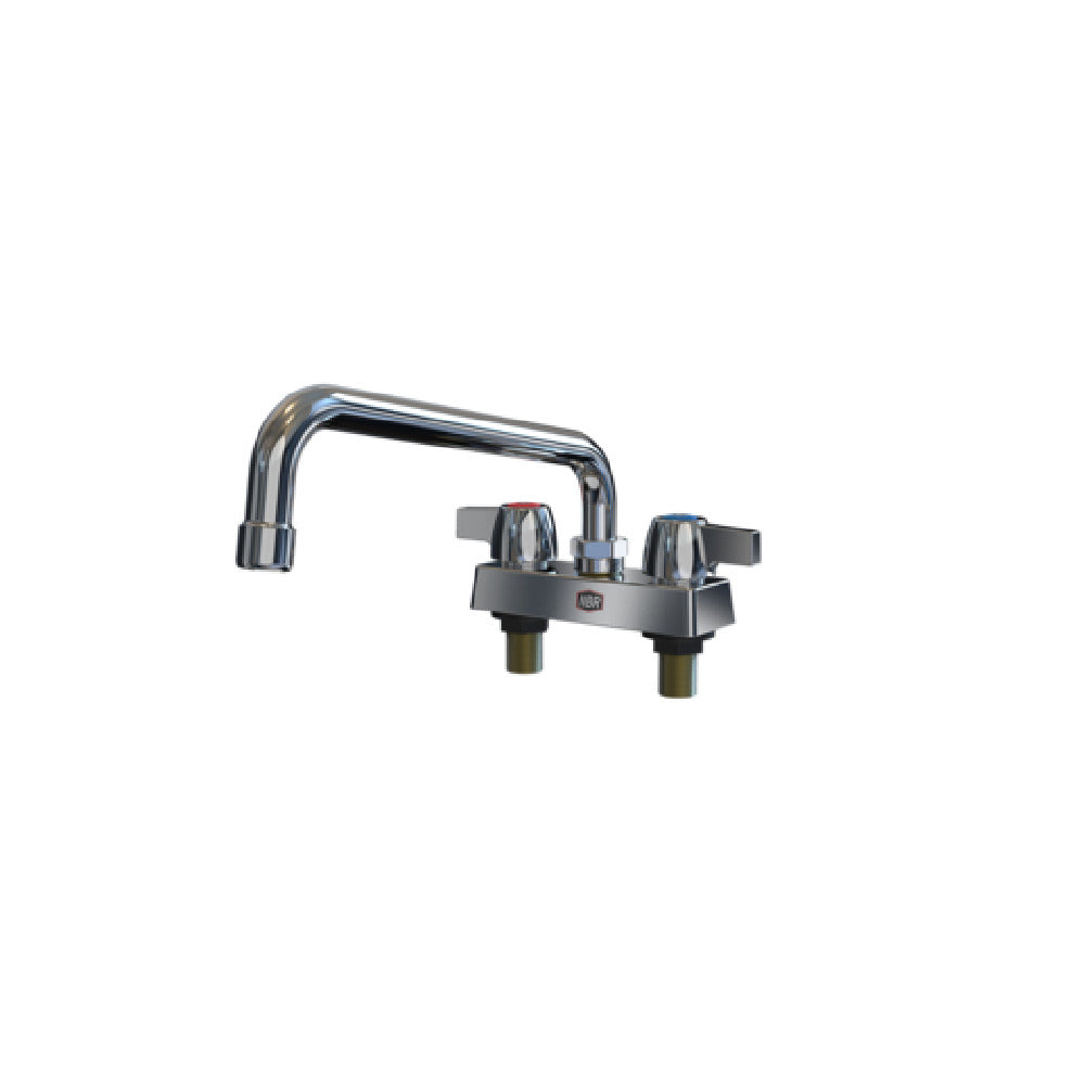 NBR Equipment P3D4S16 4" Deck Mount Faucet With 16" Swing Spout Brass Body Lead Free