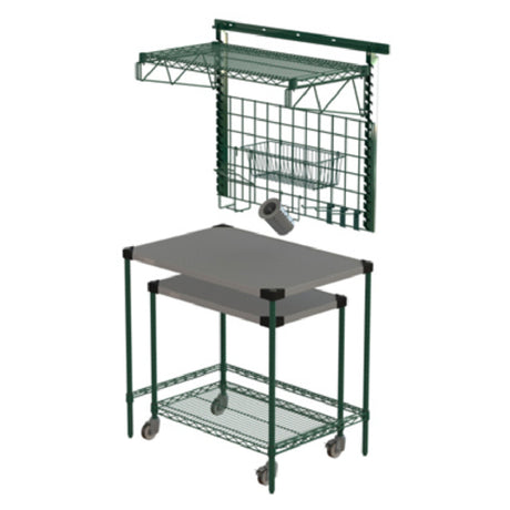 Metro CR2436PTSW Prep Table With SmartWall And Cart 36"W X 24"D