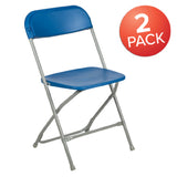 Flash Furniture 2-LE-L-3-BLUE-GG Hercules Series Premium Folding Chair 650 Lb. Weight Capacity