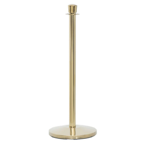 Hubert 51582 - Rope Guidance Base & Post, Includes: (1) 38-1/4"H Post & (1) 14" Dia. Tapered Concrete Base With Protective Rubber Floor Guards