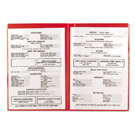 Alegacy Foodservice Products 101R Menu Cover 7" X 9-1/2" Sealed Edges