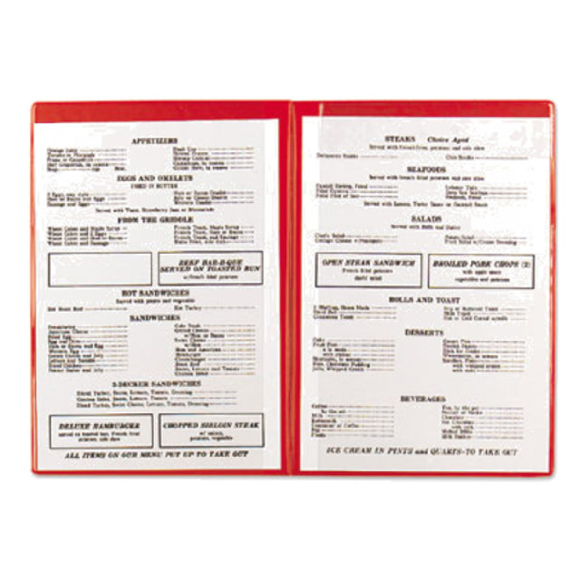 Alegacy Foodservice Products 101R Menu Cover 7" X 9-1/2" Sealed Edges