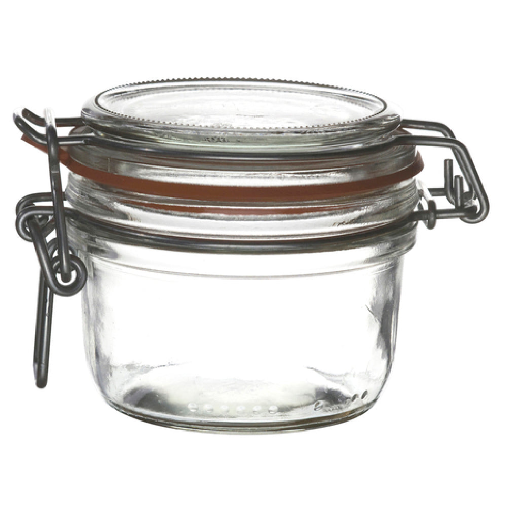 Steelite 4949Q459 Jar 6 Oz. (4 Oz. Below Rim) (H 2-7/8" M 4-3/8" T 3-3/8" B 2-1/2") Clear