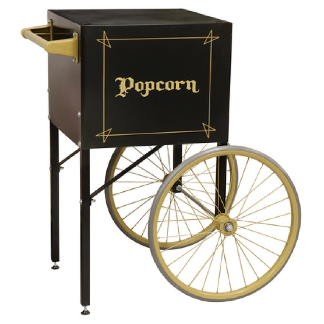 Gold Medal 2689BKG Black & Gold Fun Pop Cart 18-1/4" X 18-1/4" Silk-screened "Popcorn" Graphic