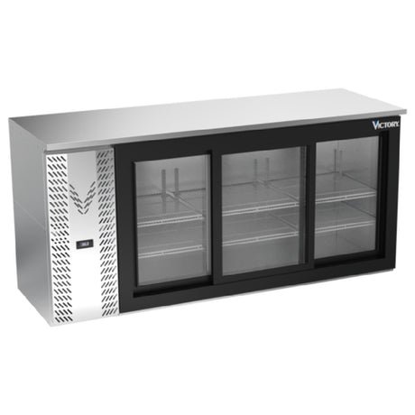 Victory VBBN72HC-F-GS-S - Back Bar Refrigerator, Food Rated, Three-section