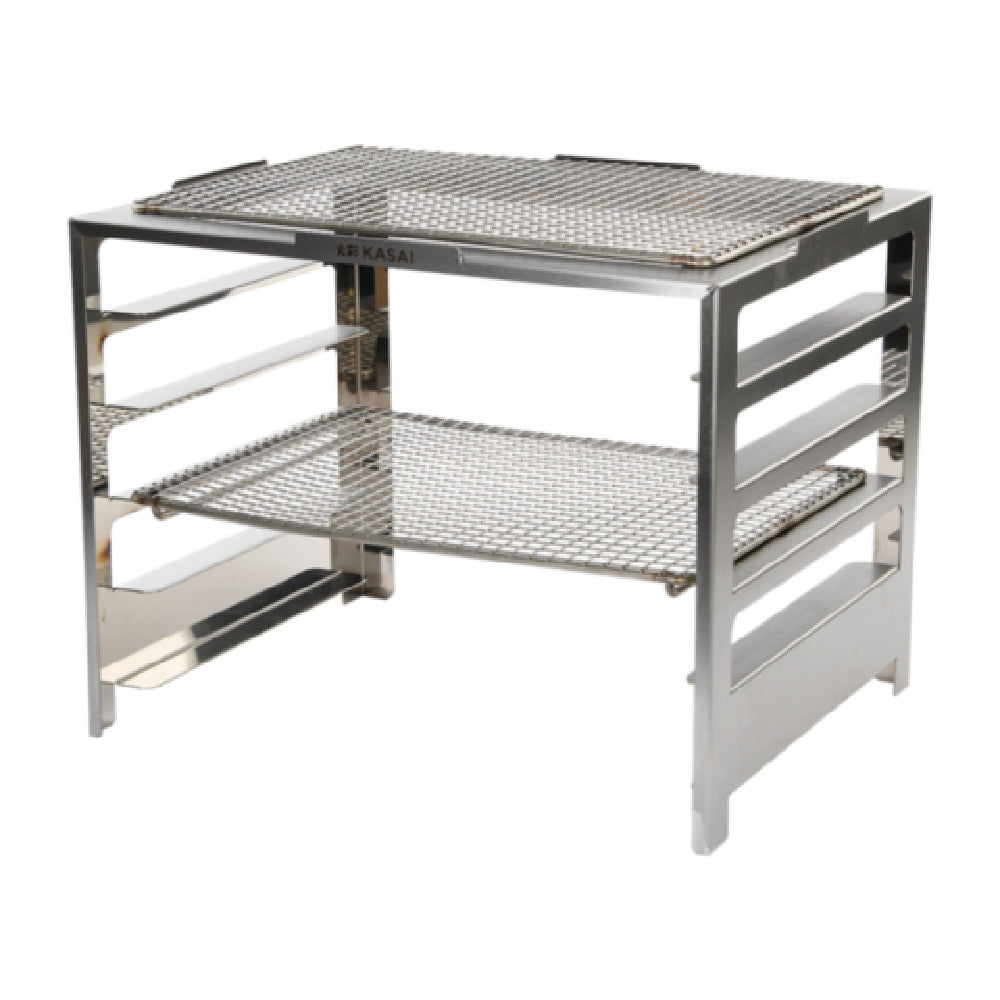 JB Prince G102 RR Kasai Konro Robata Rack 14.17"W X 18.50"D X 14.17"H (2) Stainless Steel Shelves