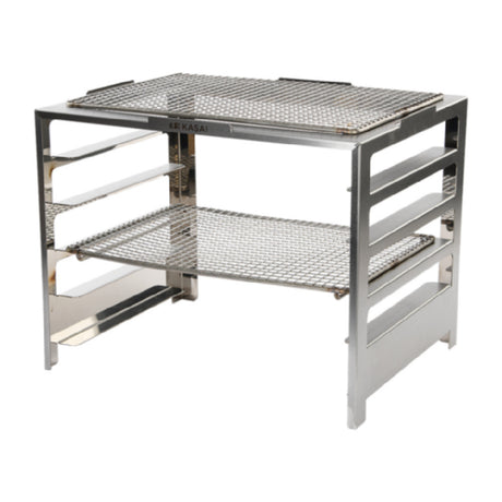 JB Prince G102 RR Kasai Konro Robata Rack 14.17"W X 18.50"D X 14.17"H (2) Stainless Steel Shelves