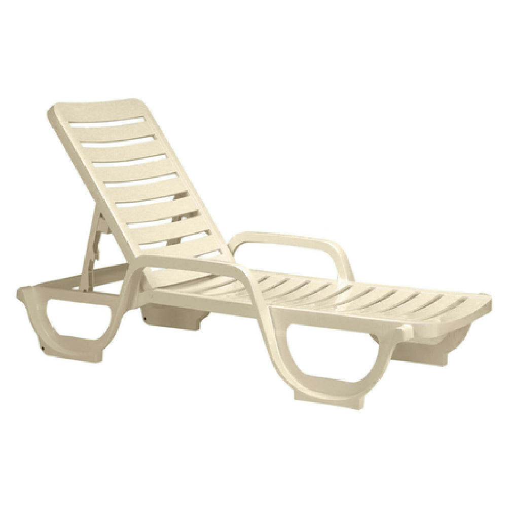 Grosfillex 44031166 Bahia Stacking Chaise Adjustable Resin