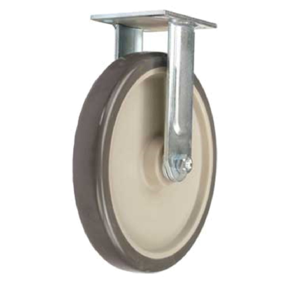 Forbes Industries 1666-R 10" Solid Grey Non-marking Wheel & Zinc Plated Rigid Caster