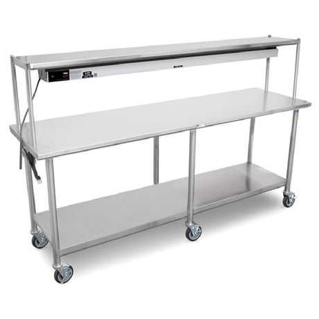 John Boos ET6-2484SSW Expediting Table 84"W X 24"D 16/300 Stainless Steel Flat Top