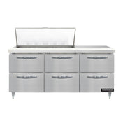 Continental Refrigerator D72N18M-D Designer Line Mighty Top Sandwich Unit 72"W