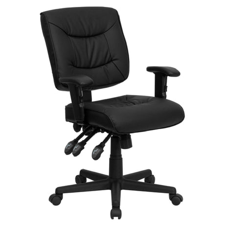 Flash Furniture GO-1574-BK-A-GG Swivel Task Chair 34" To 40-1/4" Adjustable Height