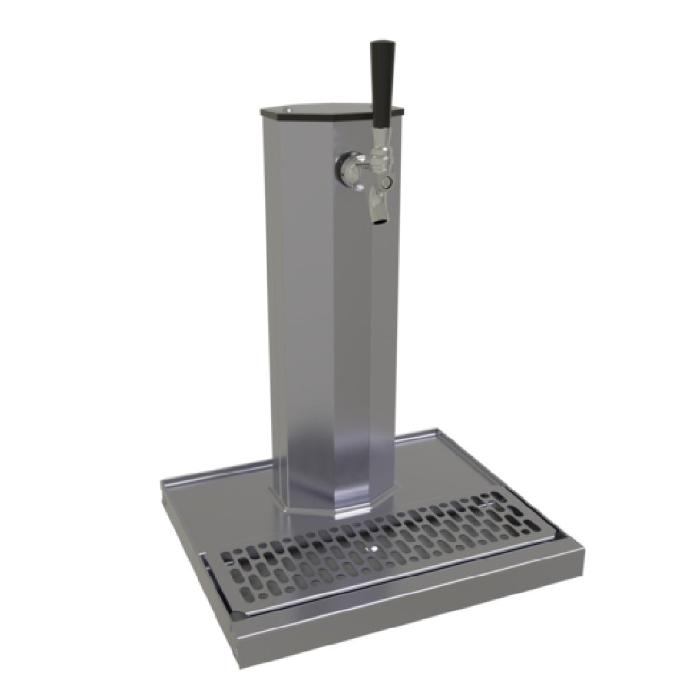 Glastender CT-1-SSR Column Draft Dispensing Tower Countertop (1) Stainless Steel Faucet (handle Not Included)