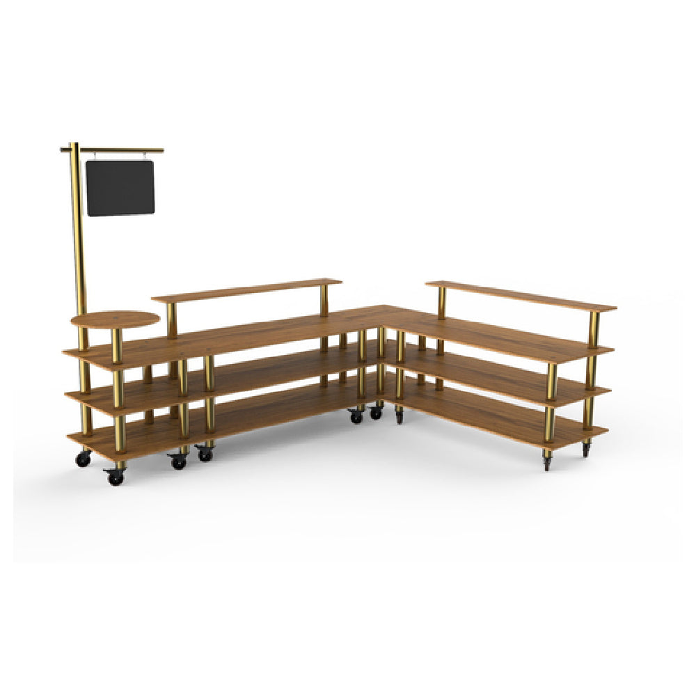 Steelite MGCMLB14BBXW Mogogo Buffet Solutions Modular Breakfast Corner 130" X 100-1/2" X 107"H