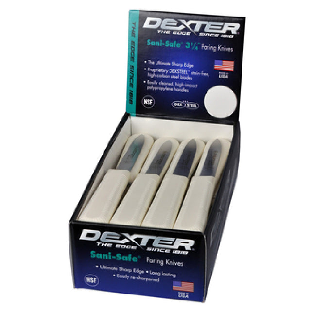 Dexter Russell S104-24 Sani-Safe® (15323) Paring Knives 3-1/4" In Display Box