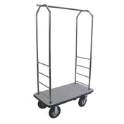 Central Specialties 2000BK-040-GRY Easy Mover™ Bellman's Cart 43"W X 23"D X 72-1/2"H 1" Tubular Chrome Frame