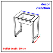 Bauscher Hepp VE-51049 - Venta® Buffet Table, With Ice Well, The Opening Can Be Closed With Insert Panel