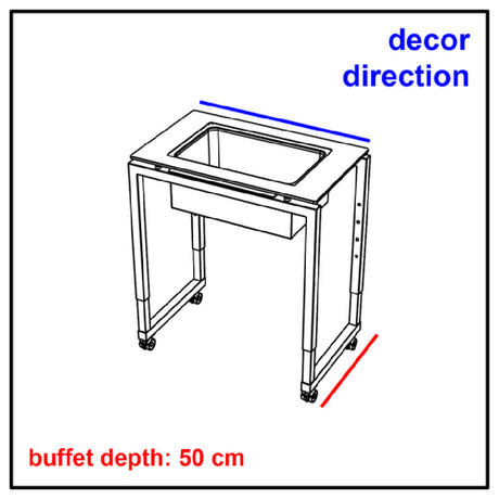 Bauscher Hepp VE-51049 - Venta® Buffet Table, With Ice Well, The Opening Can Be Closed With Insert Panel