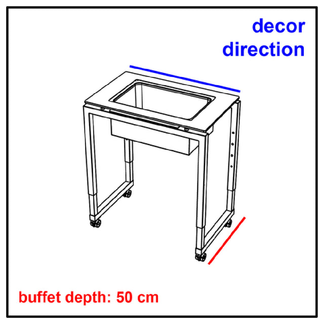 Bauscher Hepp VE-51049 - Venta® Buffet Table, With Ice Well, The Opening Can Be Closed With Insert Panel