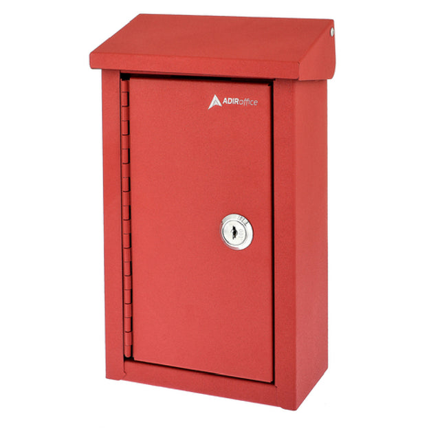 Alpine Industries ADI631-11-RED Outdoor Key Drop Box Heavy Duty 5-1/2" X 3" X 9-3/4"H