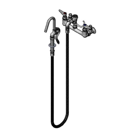 T&S Brass B-0610-JJ Pot Filler Faucet Splash-mounted 8" Centers