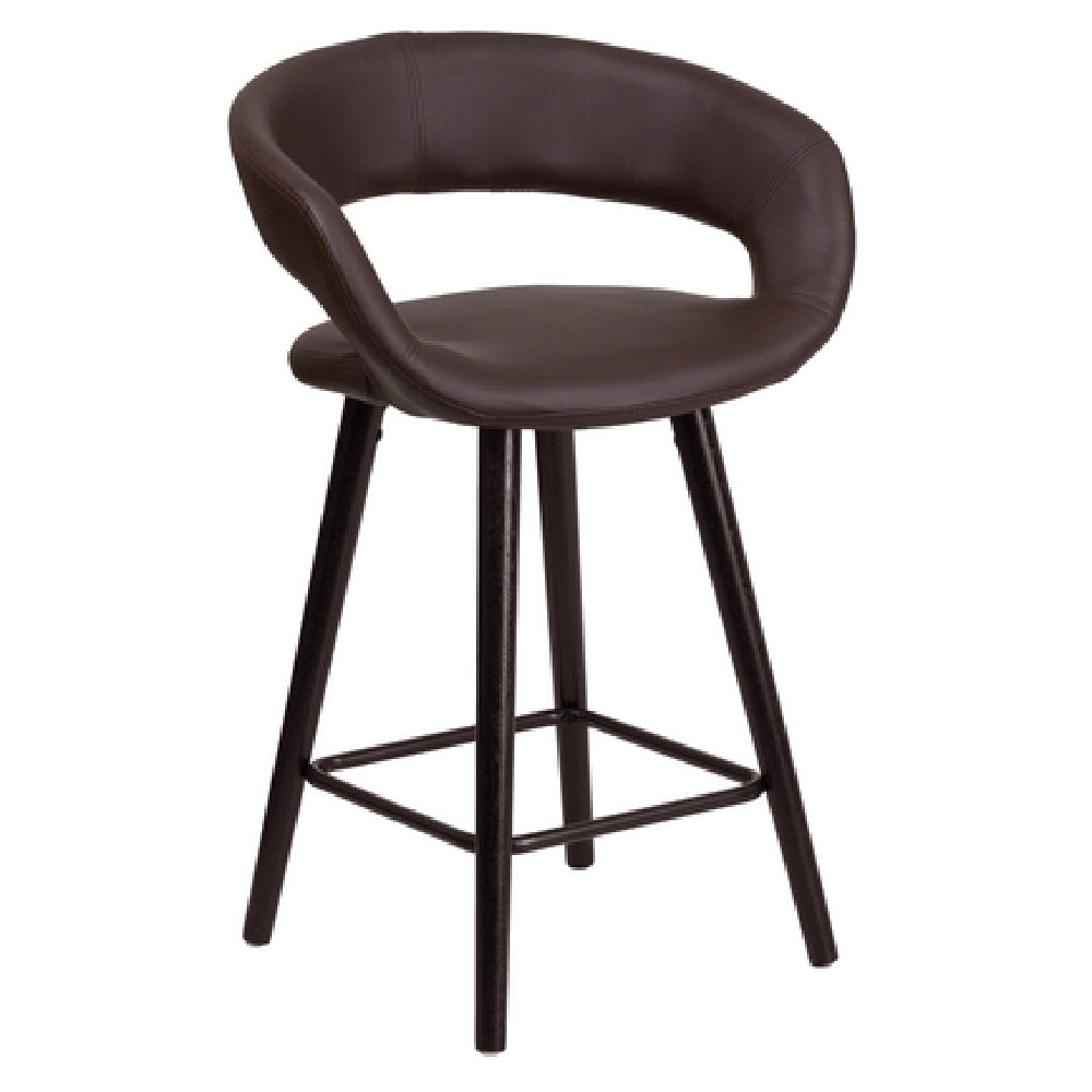 Flash Furniture CH-152561-BRN-VY-GG Brynn Series Bar Stool 24"H Seat Counter Height