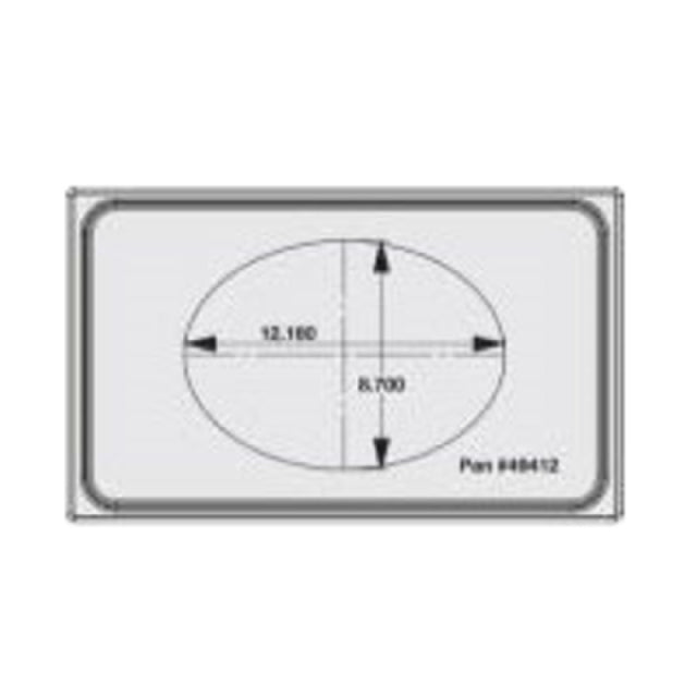 Vollrath 8242316 Miramar™ Single Size Template For Miramar™ Cookware Stainless Steel Satin Edge