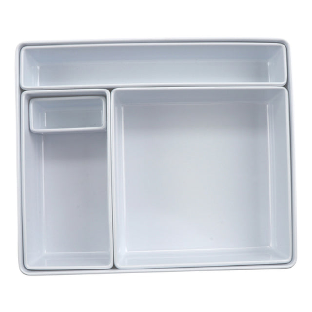 GET Enterprises BN-ABCDEF-W Milano Bento Box With Lid 11.75"L X 9.9"W X 3.2"H