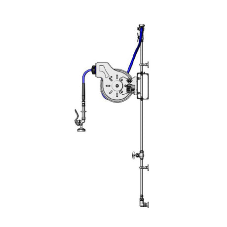 T&S Brass B-7112-U1MWS2C Hose Reel System 3/8" ID X 15' Open SS Hose Reel