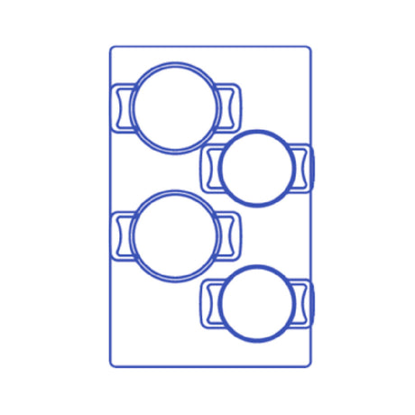 Tablecraft CW1024CSS Hot Food Template 13-1/2" X 21-5/8" (fits Well Size: 11-7/8" X 19-7/8")