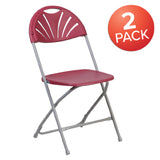 Flash Furniture 2-LE-L-4-BUR-GG Hercules Series Folding Chair 650 Lb. Weight Capacity