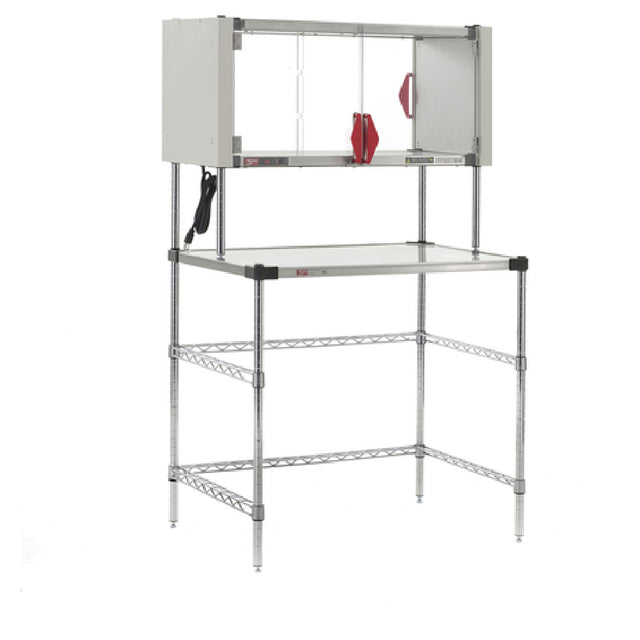 Metro EZHSE36W-KIT Super Erecta® Workstation With Hot Enclosed Heated Shelf 3-sided Open Base