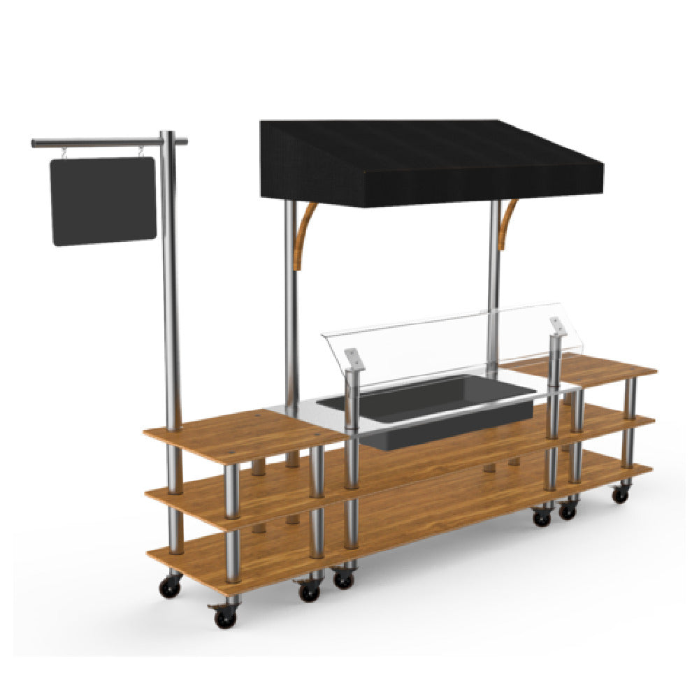 Steelite MGCMLA01BSBW Classic Canopy Cooling Station 130"W X 29 1/2"D X 96"H Mixed Materials