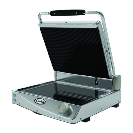 Cadco CPG-15(120) Jumbo Single Panini Grill Black Glass-ceramic Grill Surfaces