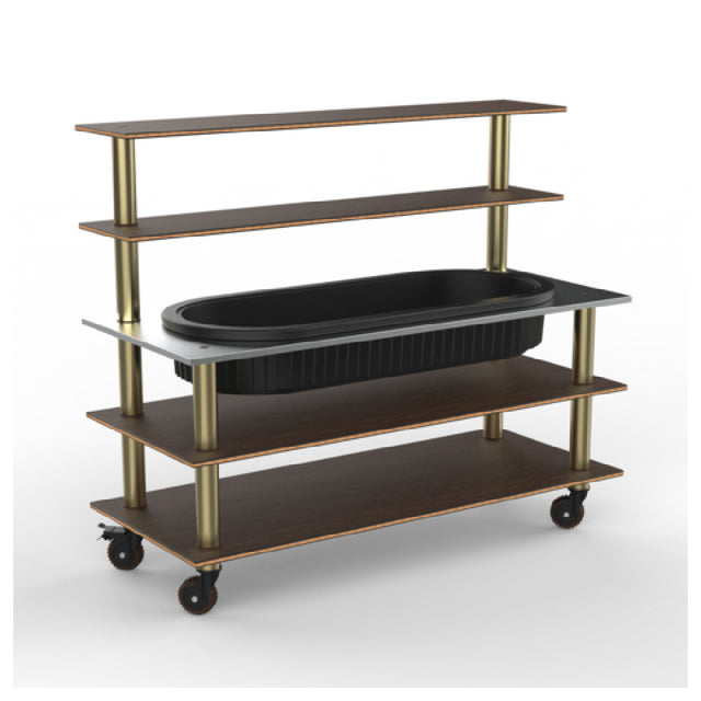 Steelite MGCMLC01WBXH - Modular Pro Back Bar (With Ice Well) Mango Brushed, 71.0" X 29.5" X 60.0"