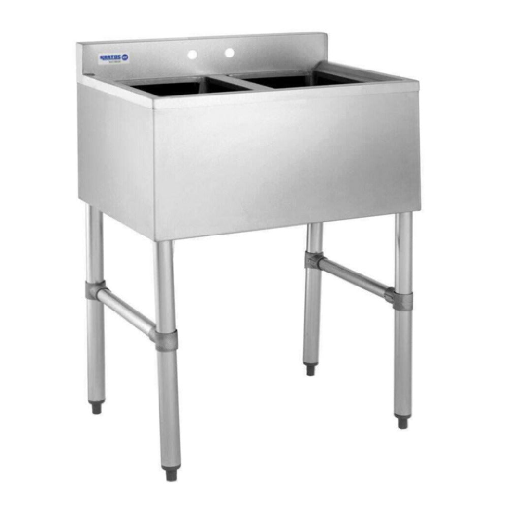 Hubert 29N-029 - Kratos® Underbar Compartment Sink, 2 Bowls, 26"W X 18.75"D X 33"H