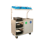 New Age Industrial 54239 Dish Zone Mobile Bussing Station Aluminum Indoor/outdoor