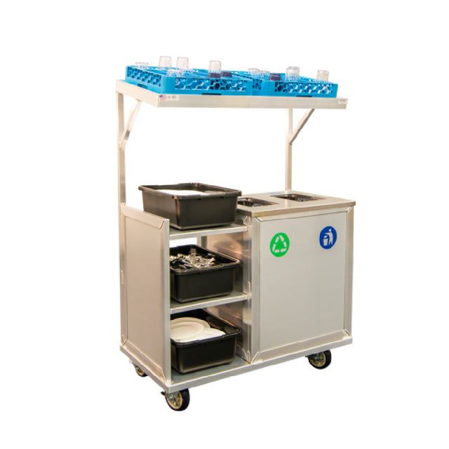 New Age Industrial 54239 Dish Zone Mobile Bussing Station Aluminum Indoor/outdoor