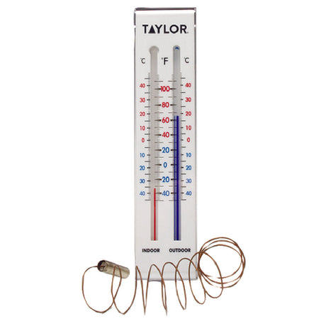 Taylor 5327 Indoor/Outdoor Thermometer Extend Tubing Out Window To Read Outdoor Temperature From Inside