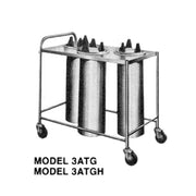 Piper Products 3ATGH8 - Heated Dish Dispenser, Open Tubular Frame, Mobile Design