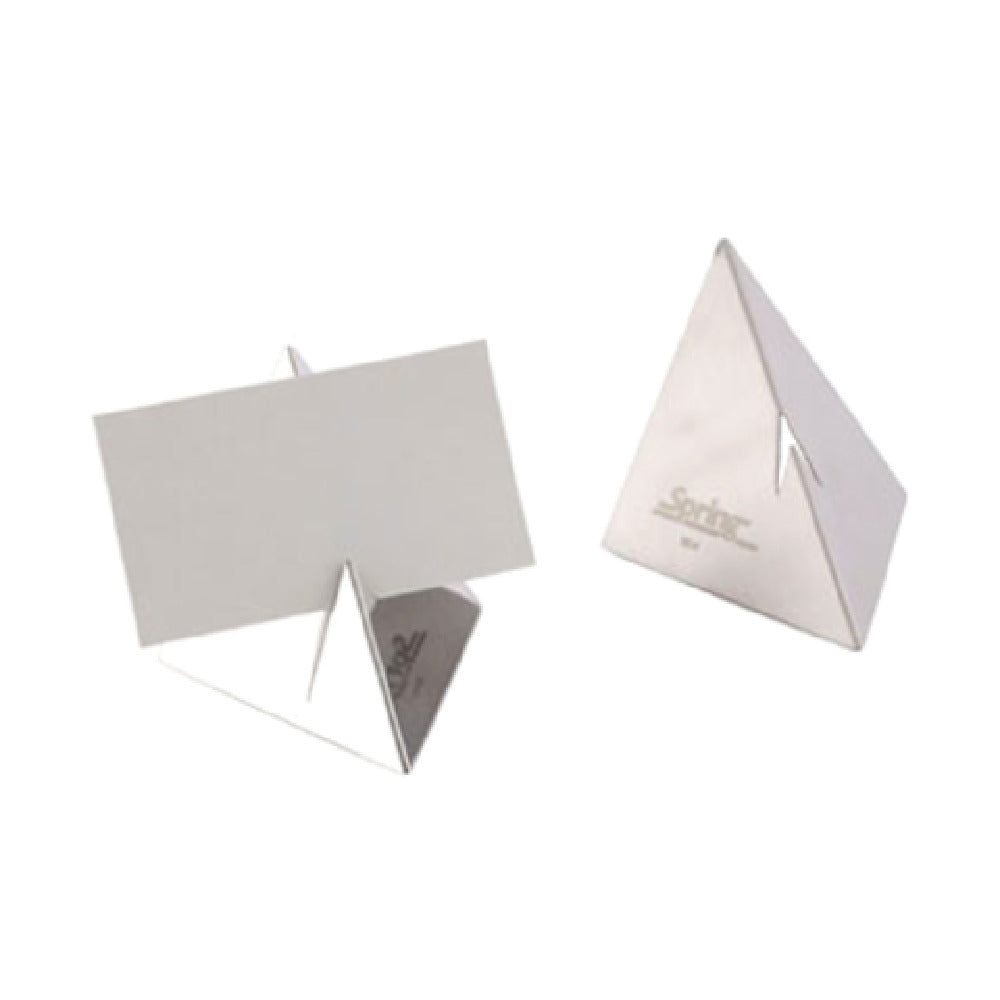 Spring USA 321-6*12 Menu Holder Triangular Polished Stainless Steel (set Of 12) (Stock Item)