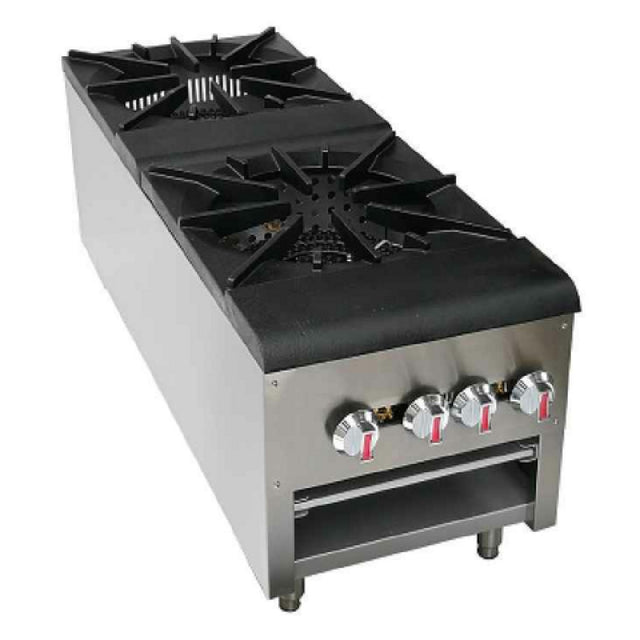 Sapphire Manufacturing SE-SPR2 NG/LP Sapphire Stock Pot Range Double 18” W X 41-3/4” D X 19-1/2” H